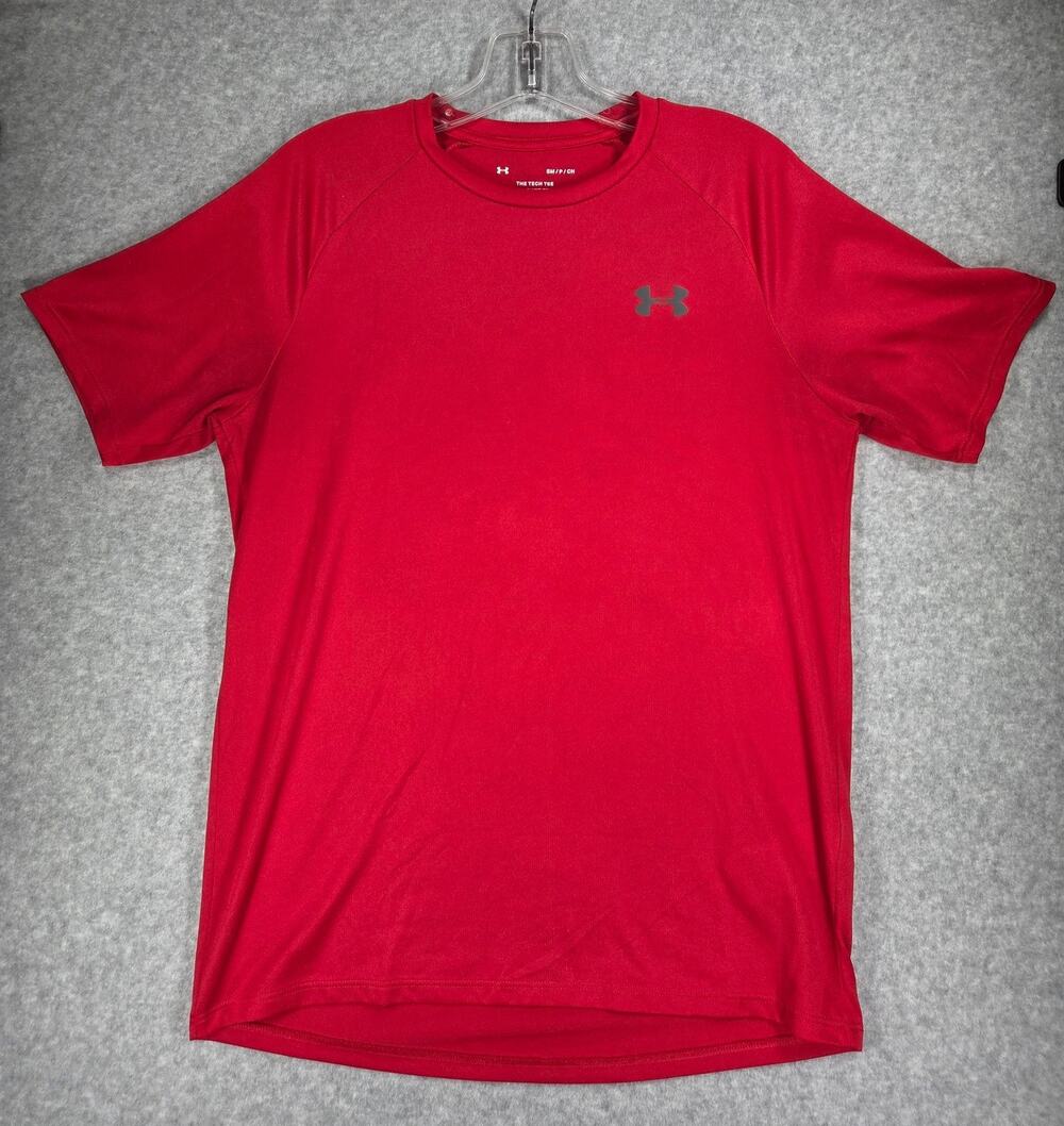 Under Armour Tech 2.0 Short Sleeve T-Shirt Men's Small Red Activewear Training T